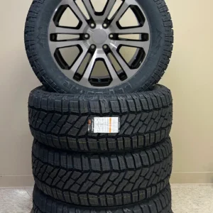 Alternative view of Black and Machine 20" Split Spoke Wheels with X/T Tires for GMC Sierra, Yukon, Denali - New Set of 4