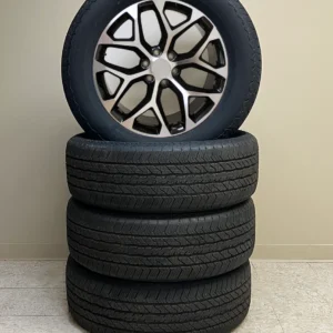 Alternative view of Black and Machine 20" Snowflake Wheels with Highway Tires for GMC Sierra, Yukon, Denali - New Set of 4